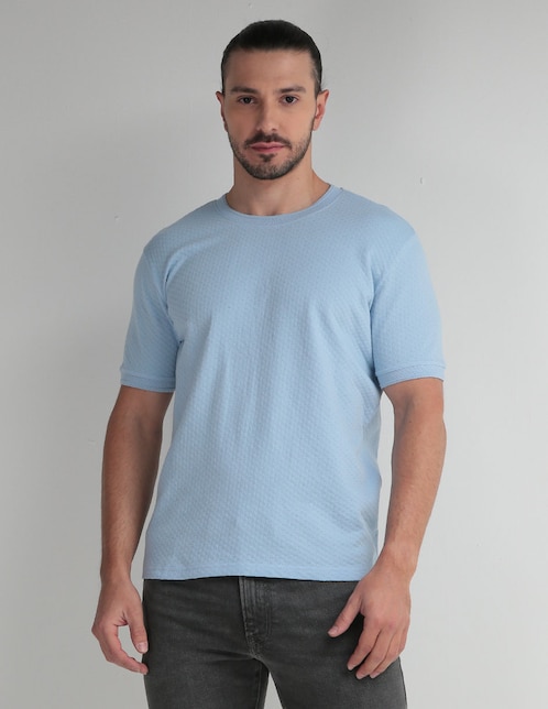 PLAYERA CONTEMPO, CH, DENIM CLARO LISO