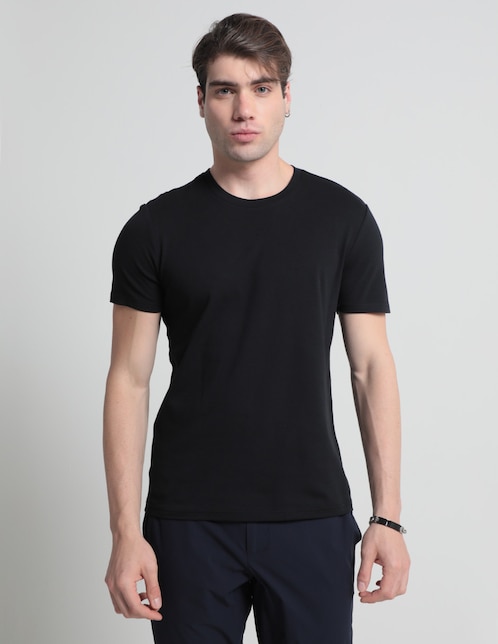 PLAYERA CONTEMPO, G, NEGRO LISO C REDON