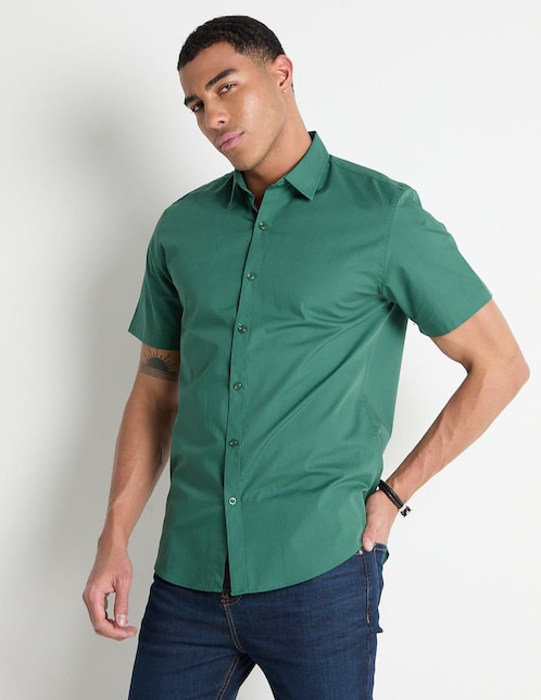 Camisa casual manga corta para hombre 1