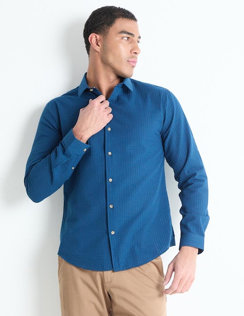 Camisa Business casual manga larga para hombre 1