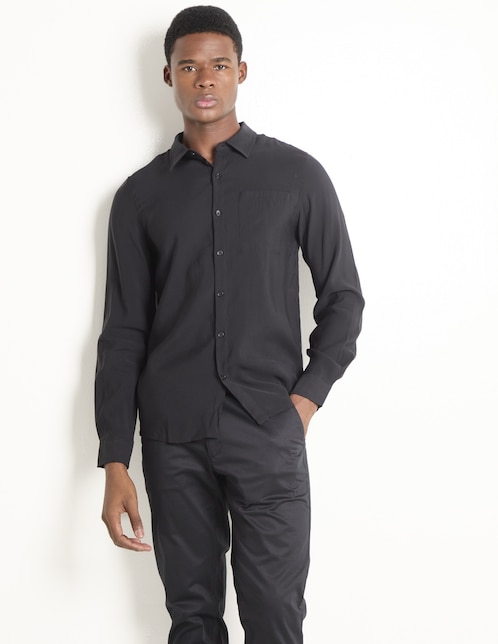 CAMISA COH25098-06 CONTEMPO, EG, NEGRO