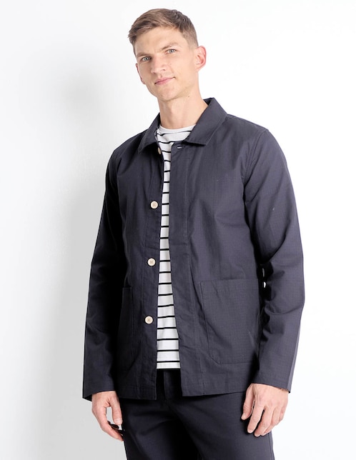 Sobrecamisa casual manga larga para hombre 1