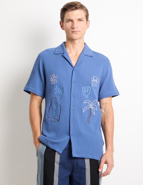 CAMISA COH25125-09 CONTE, M, TRUE NAVY