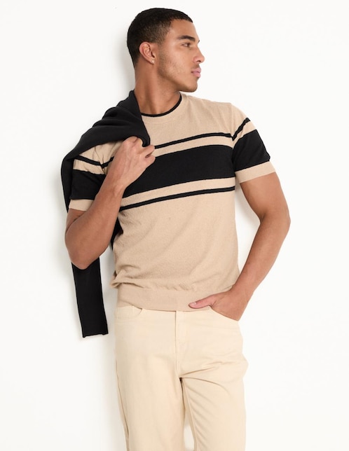PLAYERA COH25016-07 CO, M, KHAKI CLARO