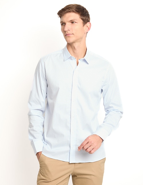 Camisa casual de algodón manga larga para hombre 1