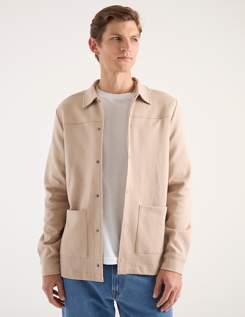Sobrecamisa casual manga larga para hombre 1