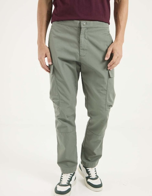 Pantalón cargo recto de algodón para hombre 1