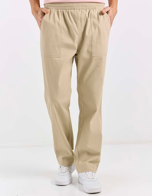 PANTALON JOGGER CONTE, CH, KHAKI CLARO