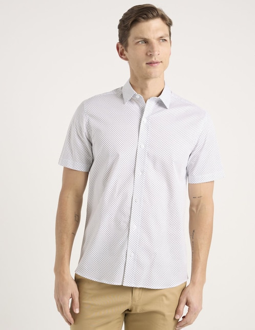 Camisa casual de algodón manga corta para hombre 1