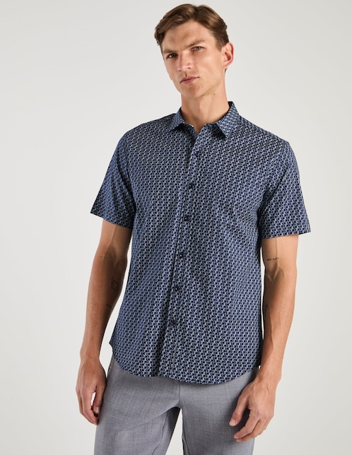 CAMISA COH26135-2 CON, CH, AZUL MARINO