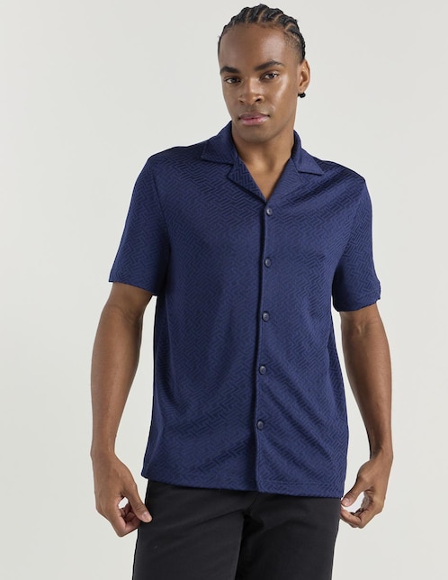 CAMISA COH26284-4 CON, EG, AZUL MARINO