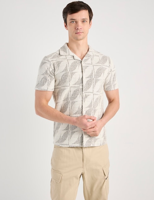Camisa casual de algodón manga corta para hombre 1