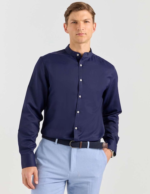 CAMISA COH26028-3 CONT, M, AZUL MARINO