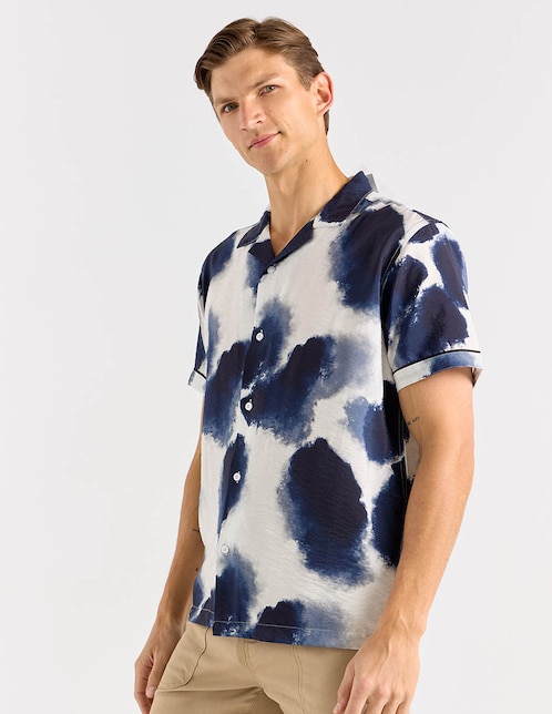 CAMISA COH26095-6 CONT, M, AZUL MARINO