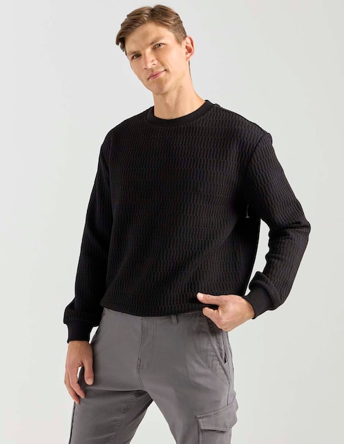 SUDADERA COH26024-6 CONTEMPO, G, NEGRO
