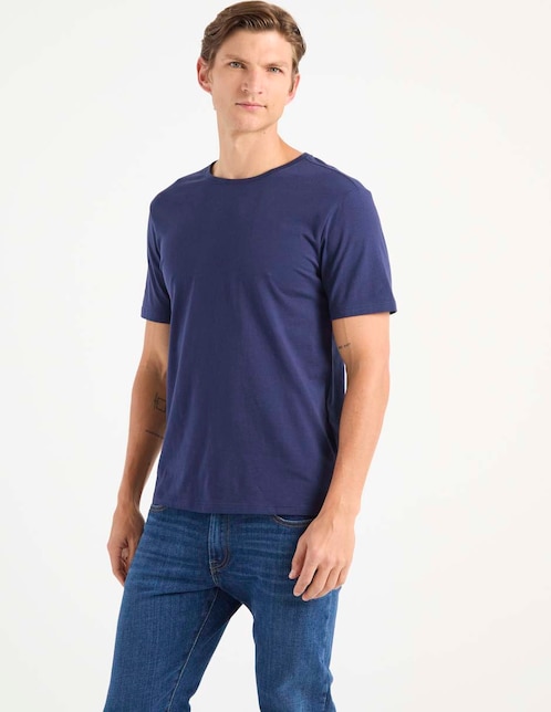 Playera cuello redondo para hombre 1