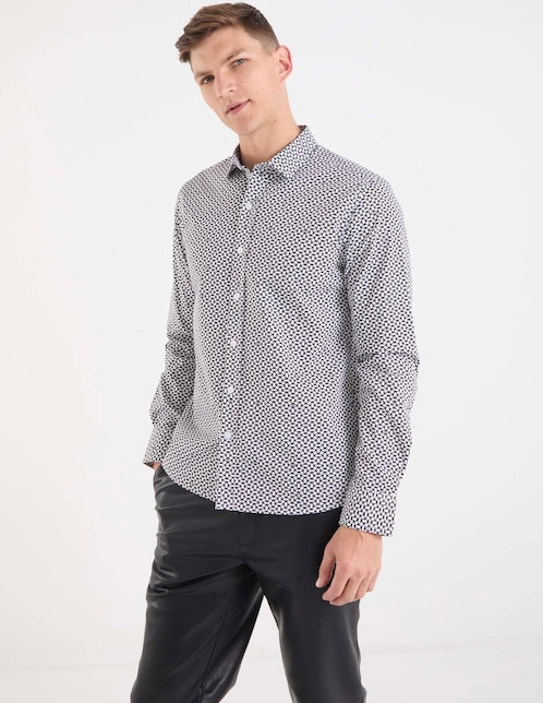 CAMISA COH25991-12 CONTEMPO, CH, NEGRO