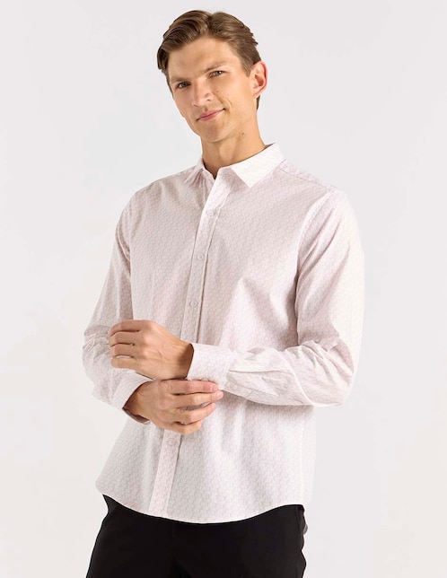 Camisa casual de algodón manga larga para hombre 1