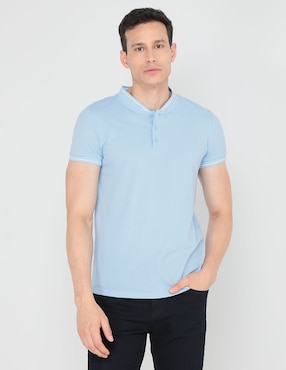 Playera Contempo Cuello Henley Para Hombre