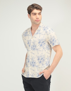 Camisa Casual Contempo De Algodón Manga Corta Para Hombre