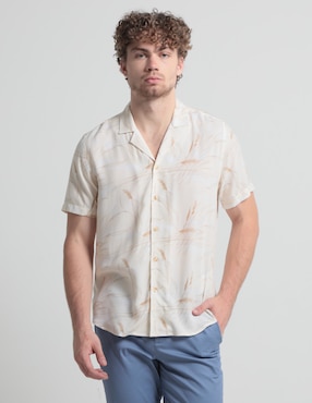 Camisa Casual Contempo De Algodón Manga Corta Para Hombre