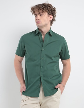 Camisa Casual Contempo Manga Corta Para Hombre