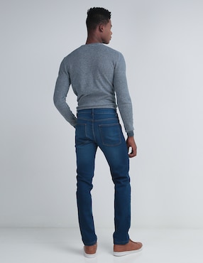 Jeans slim Contempo deslavado para hombre