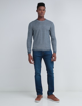 Jeans slim Contempo deslavado para hombre