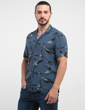 Camisa Casual Contempo Manga Corta Para Hombre