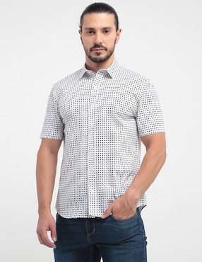 Camisa Casual Contempo De Algodón Manga Corta Para Hombre