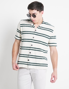 Camisa Casual Contempo Manga Corta Para Hombre