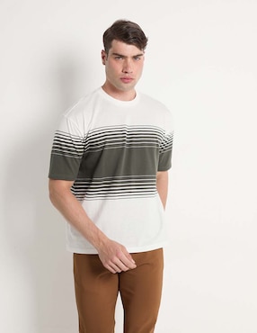 Playera Contempo Cuello Redondo Para Hombre