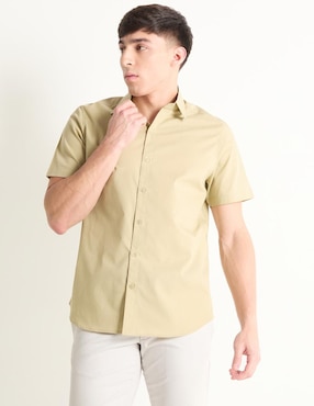 Camisa Casual Contempo Manga Corta Para Hombre