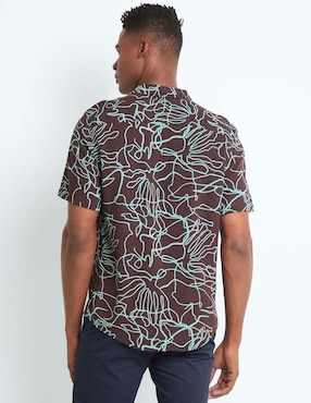 Camisa casual Contempo manga corta para hombre