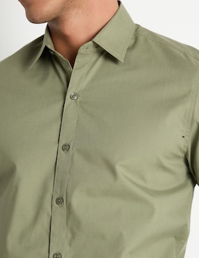 Camisa casual Contempo manga larga para hombre