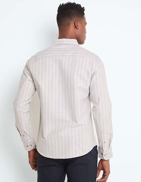Camisa casual Contempo manga larga para hombre