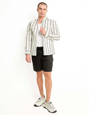 Camisa casual Contempo manga larga para hombre