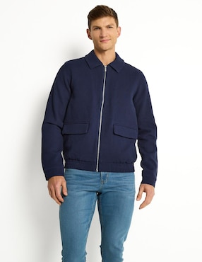 Chamarra bomber Contempo con bolsillos para hombre