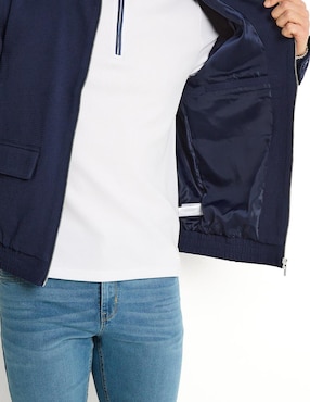 Chamarra bomber Contempo con bolsillos para hombre