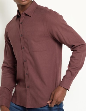Camisa casual Contempo manga larga para hombre