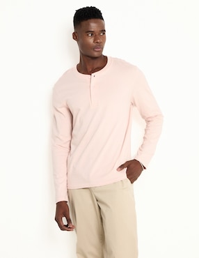 Playera Contempo Cuello Henley Para Hombre