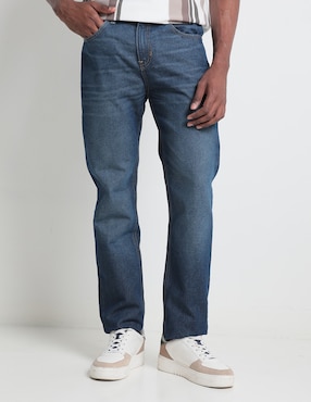 Jeans Slim Contempo Lavado Stone Wash Para Hombre