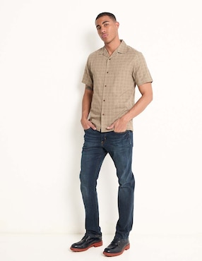 Camisa casual Contempo manga corta para hombre