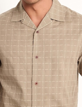 Camisa casual Contempo manga corta para hombre