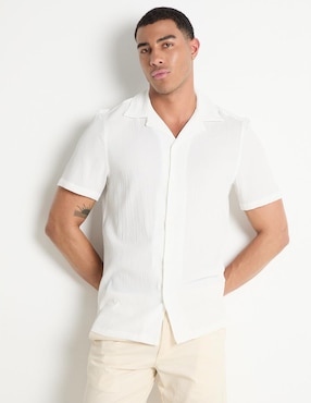 Camisa Casual Contempo Manga Corta Para Hombre