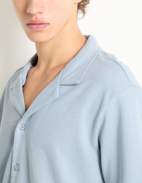 Camisa casual Contempo manga corta para hombre