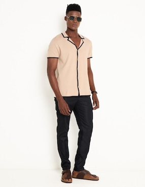 Camisa casual Contempo manga corta para hombre