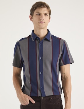 Camisa casual Contempo manga corta para hombre