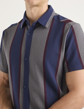 Camisa casual Contempo manga corta para hombre
