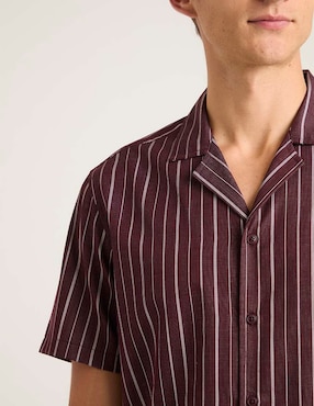 Camisa casual Contempo manga corta para hombre
